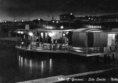 Il Lido Cenide di Villa San Giovanni, di notte
